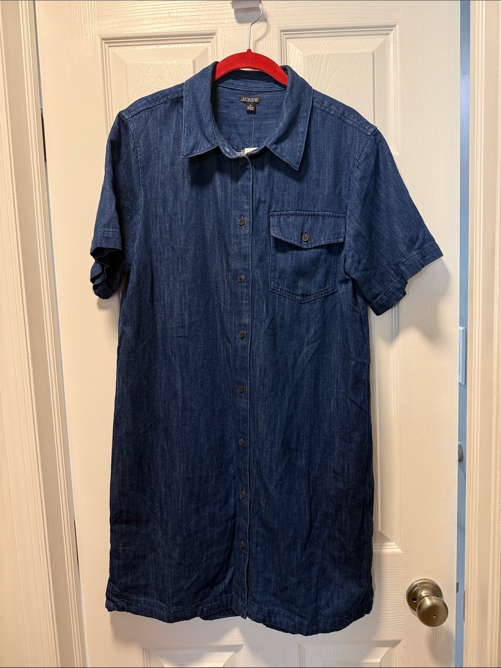 J.Crew short sleeve chambray dress, NWT, M - Picture 2 of 6